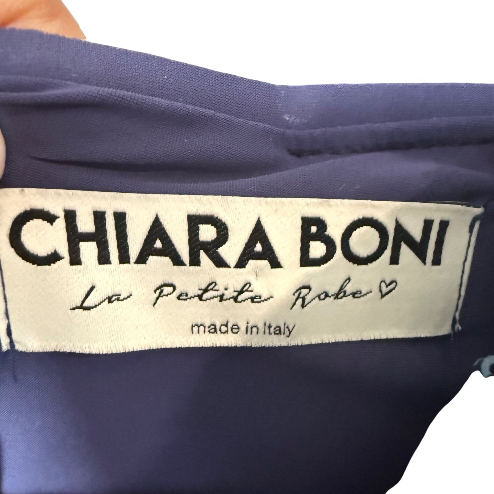 Chiara Boni La Petite Robe Sequin Ruffle Shoulder Dress Navy | IT 46 (US 10) NWT