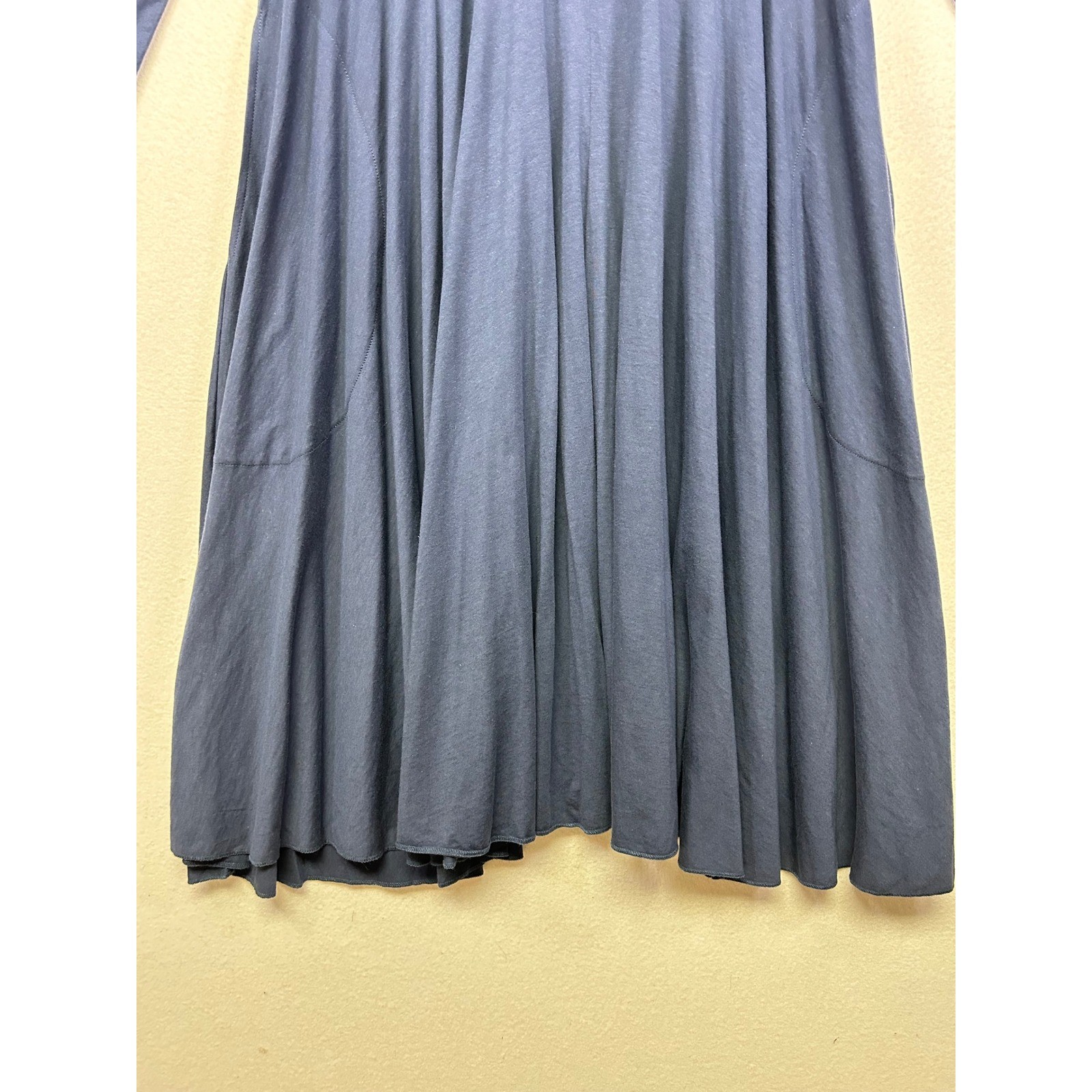 Quiet Luxury Peruvian Connection XXL Navy Ariana Dress Pima Cotton Midi NWT