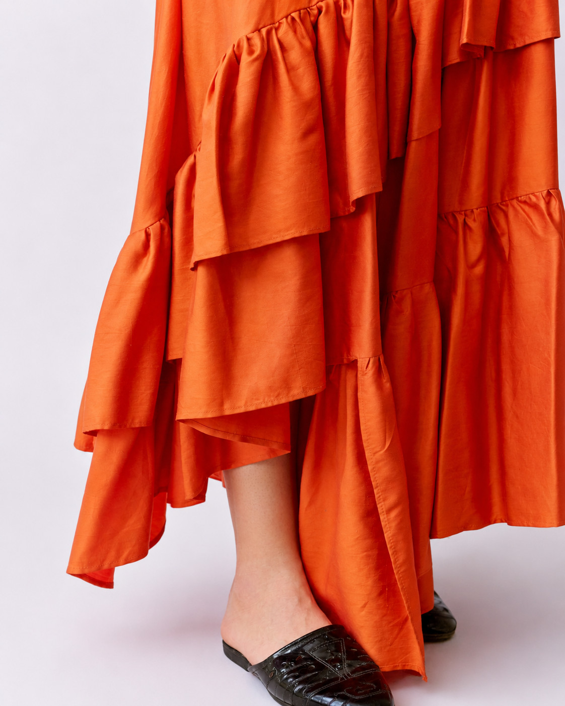 Asymmetrical Dress With Ruffles