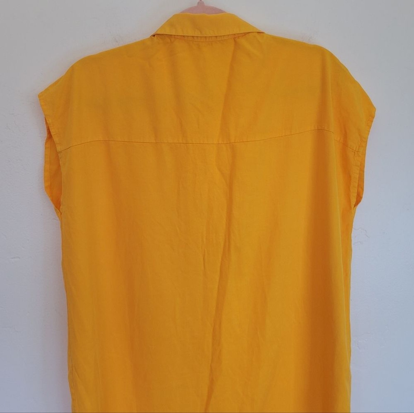 PARFOIS Collection Yellow Button-Down Shirt Dress Women Size XS/S