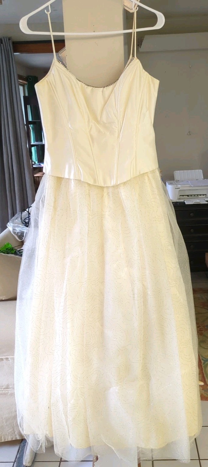 Jessica McClintock for GUNNE SAX Off White Corset & Tulle Wedding Prom Size 7