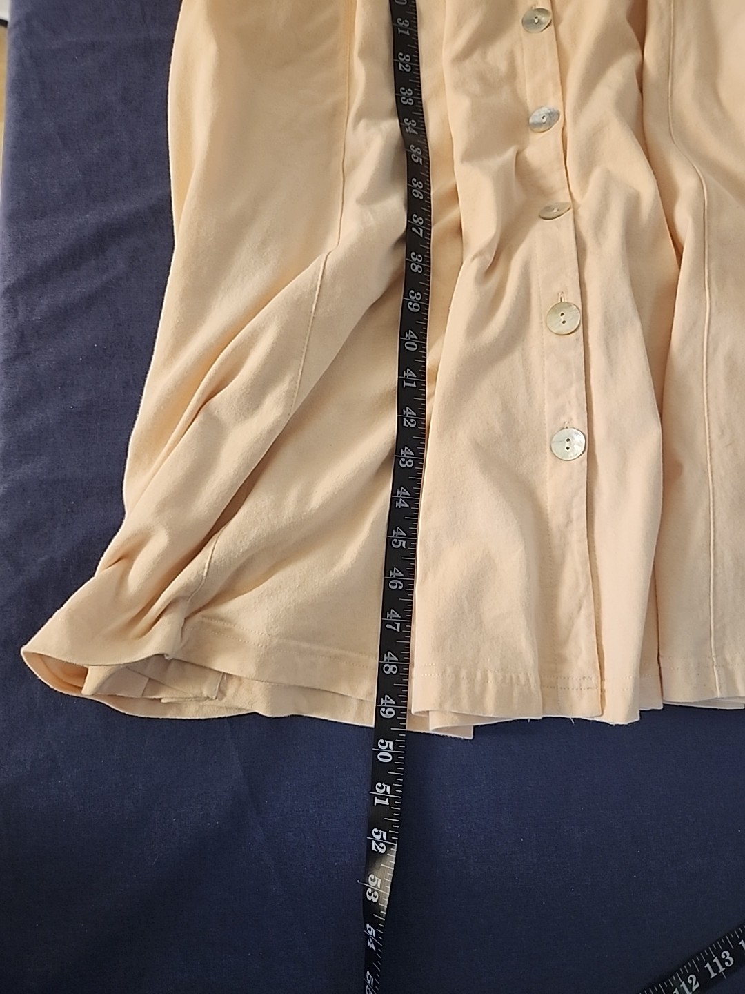 90s Coldwater Creek Pale Peach Maxi Shirt Dress Minimalist/Cleangirl/Classic S