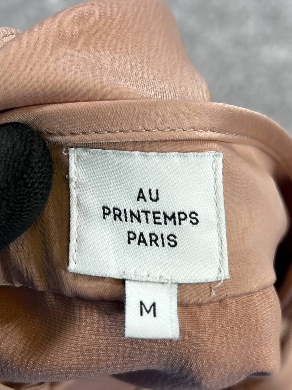 Au Printemps Paris Dress Womens Medium Brown Blouson *