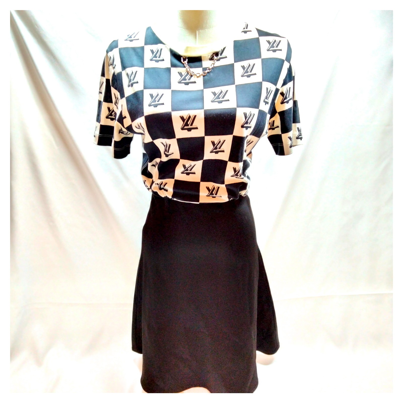 Louis Vuitton Dress Ladies Cotton Rayon Nylon Polyurethane 3979218