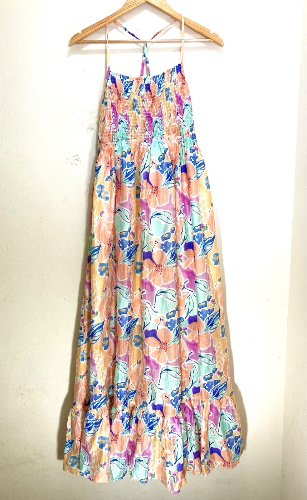 Pink Lily Women’s Maxi Dress Size Large Floral Pink