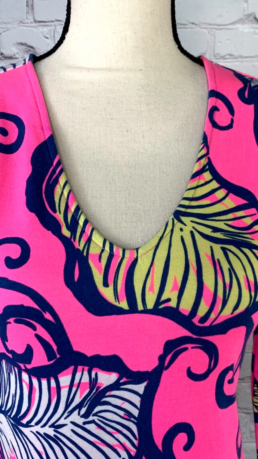 NEW Lilly Pulitzer Clarke Leaves in the Breeze Tropical Terry Cotton Dress Small