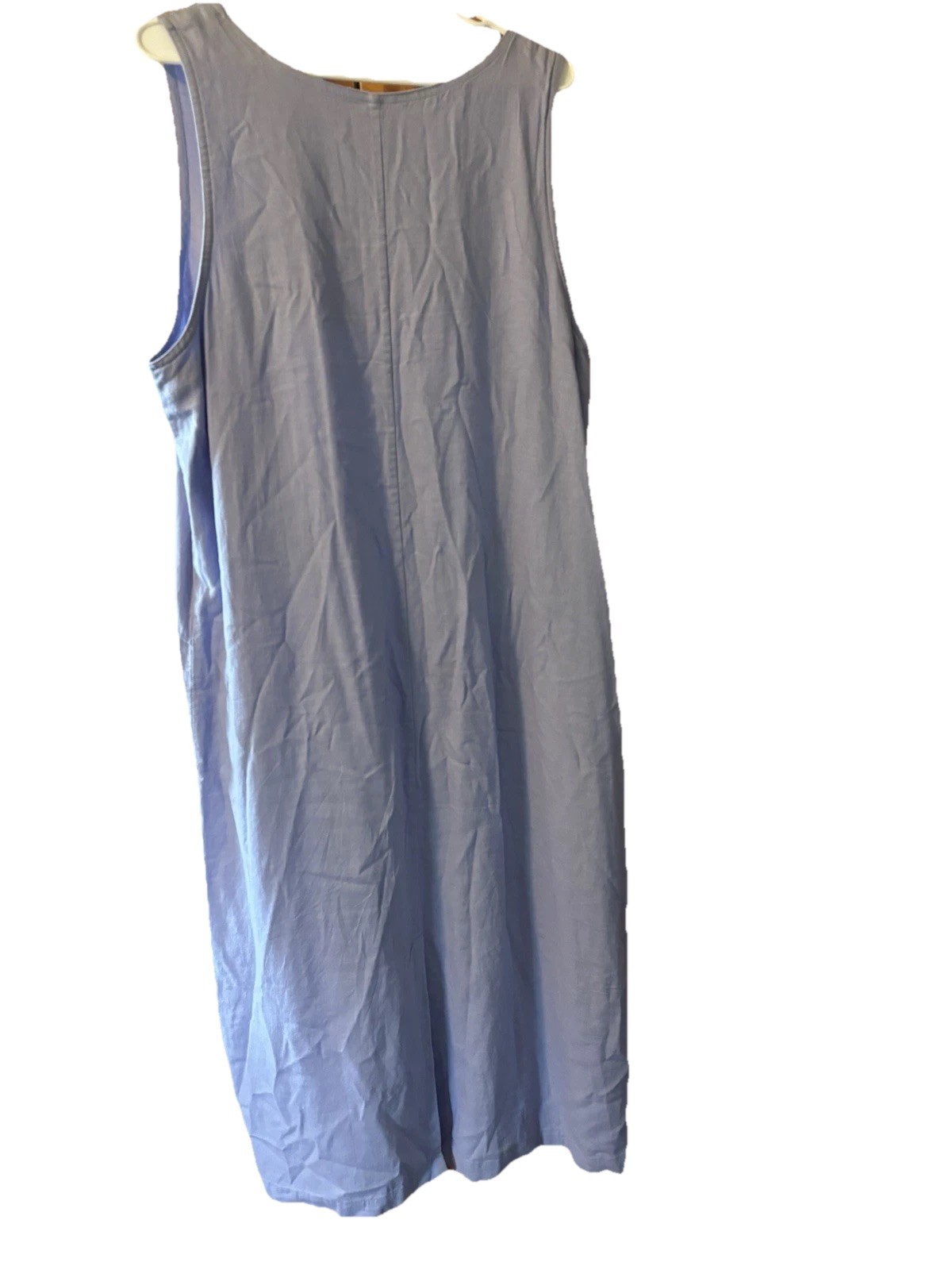 Christopher & Banks Linen Blend Sleeveless Maxi Dress Size L Lilac Pockets Slit
