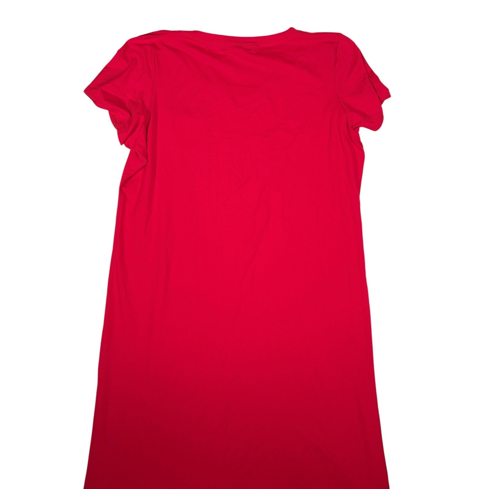 TravelSmith Red Supplex V-Neck T-Shirt Dress Womens XLP Stretch Travel Beach