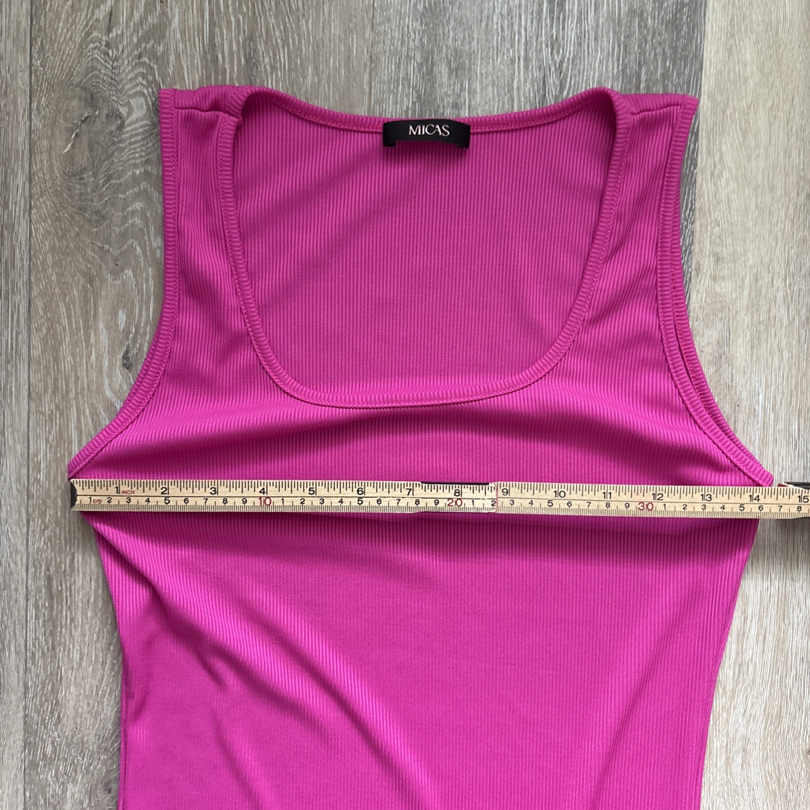 Micas Sleeveless Ribbed Body on Hot Pink Maxi Dress Size Medium Beachy Coverup