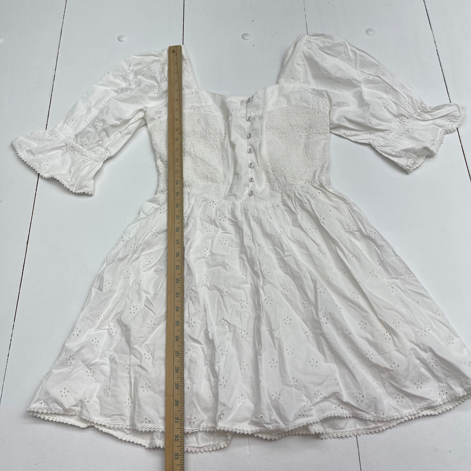 Spell & The Gypsy Collective Bo Mini Dress White Women’s Size Medium New Defects