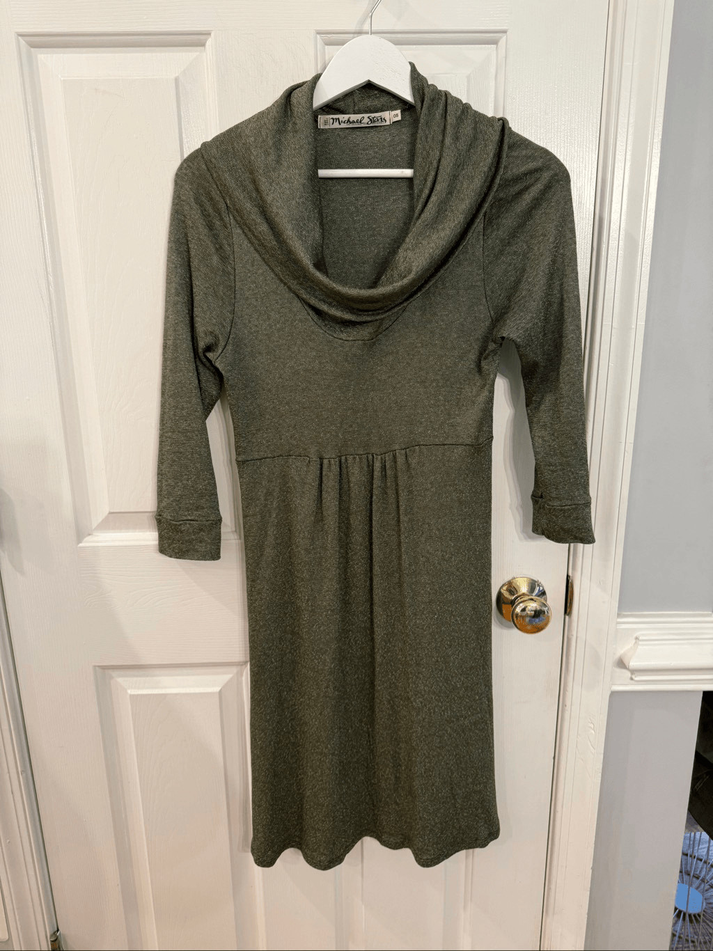 Michael Stars Green Cowl Neck Sparkle Dress sz O/S NWOT Holiday Christmas