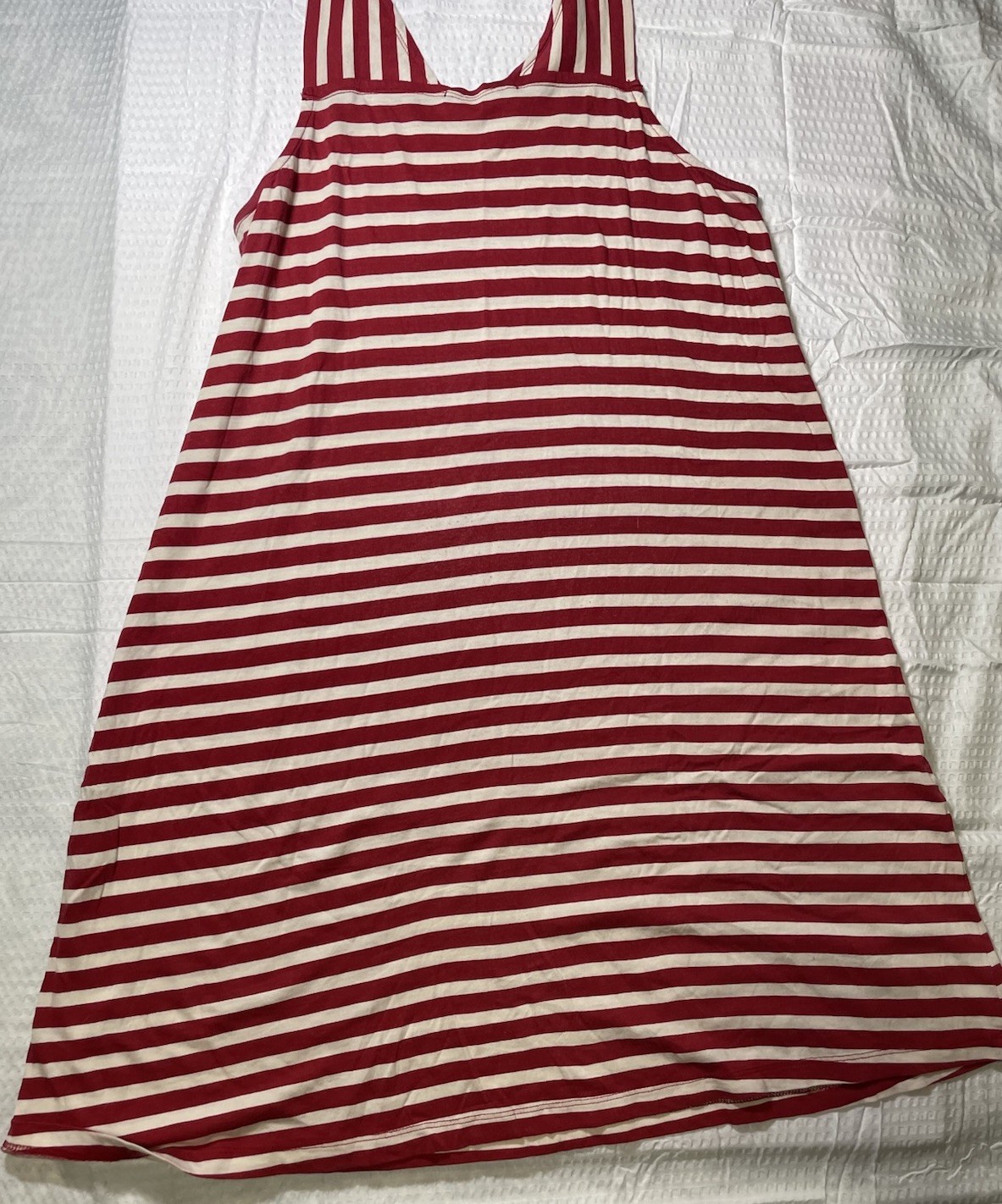 Gudrun Sjoden Small Made In Bulgaria Dress Red And White Striped Tank Dress