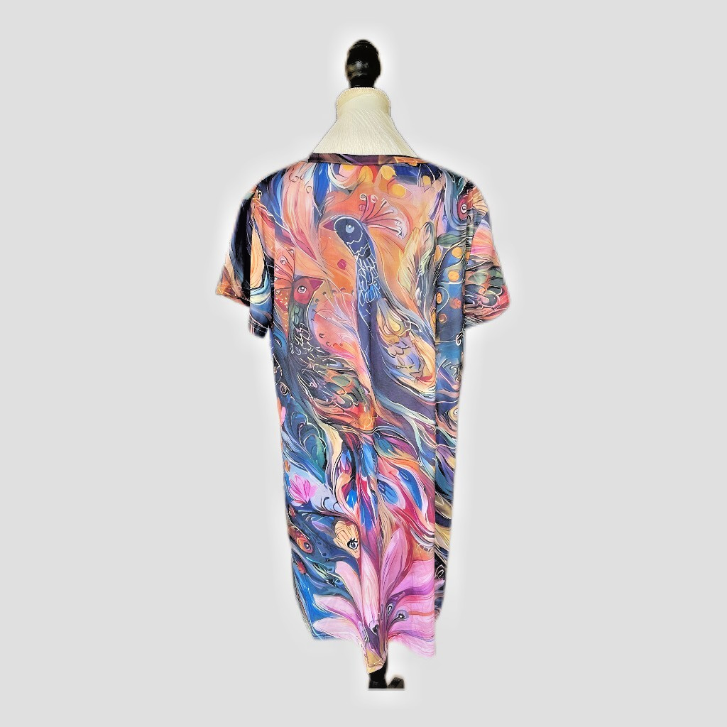2XL Size 14/16 – Hawaiian Art Masterpiece Dress ✨New
