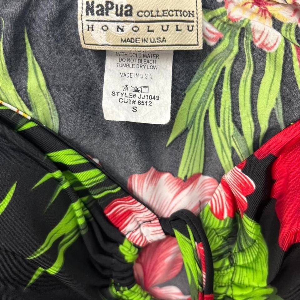 Vintage NaPua Collection Honolulu Hawaiian Floral Dress Hibiscus USA S 0157