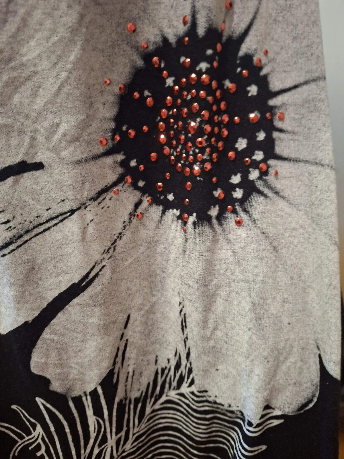 Desigual Daisy Flower Sequin Heart Twist Dress Black Viscose Embroidered Logo M