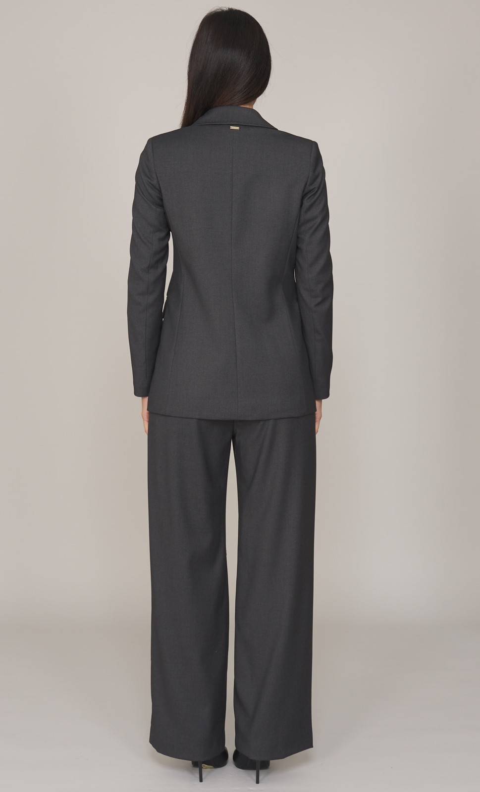 TAILLEUR WHITE WISE DOUBLE BREASTED PALACE ANTHRACITE PANTS WOMEN WW20428