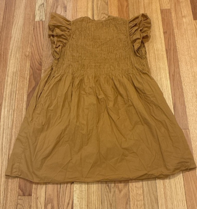 Sea New York Marigold Smocked Shift Mini Dress Size 6