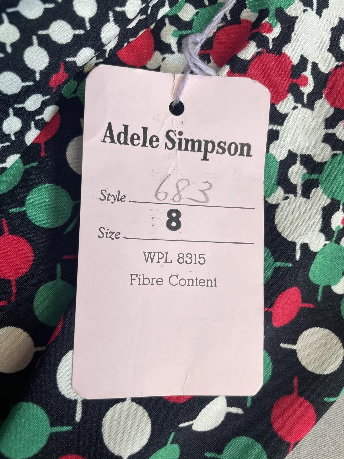 Adele Simpson vintage stunning maxi dress with shawl/scarf sz 8