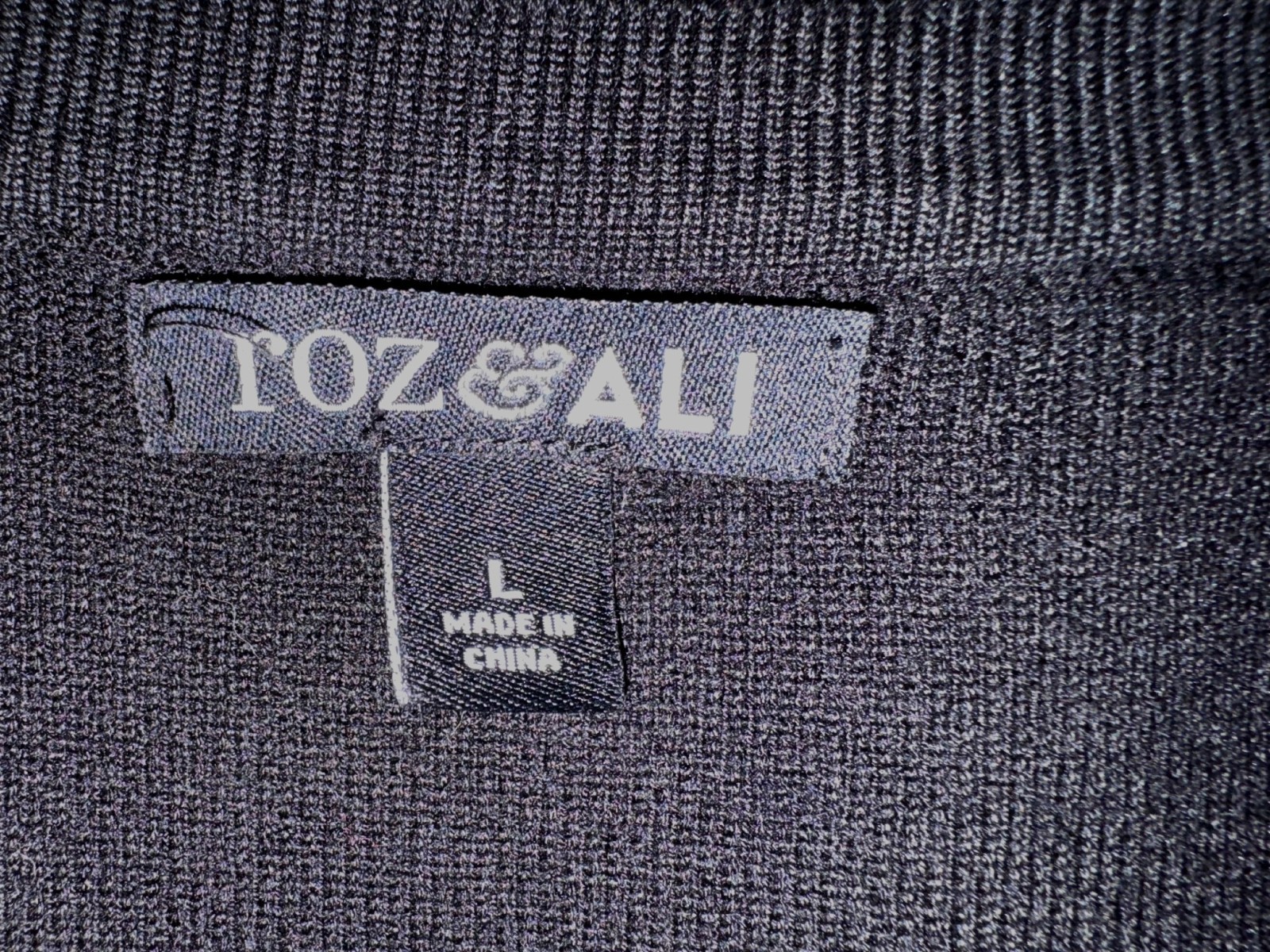 Roz & Ali Black Fit & Flare Knit Sweater Dress Size L Fall Winter Evening Office