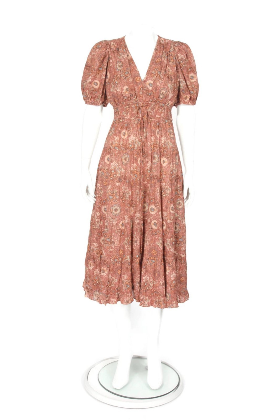 ULLA JOHNSON Thelma Rosebud Floral Spring Summer 2022 Cotton Viscose Dress sz 2