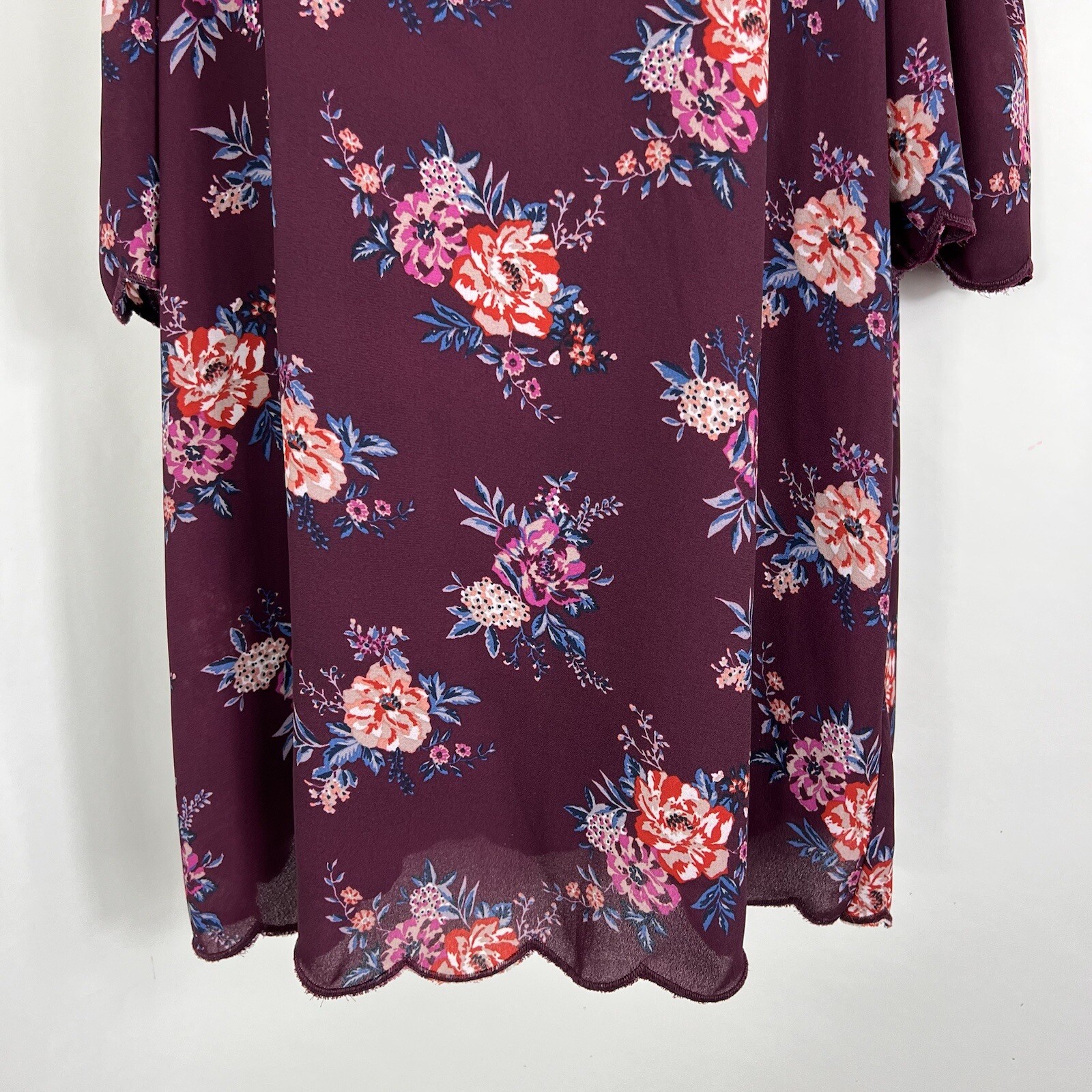 Lily Rose Shift Dress Women’s Medium Half Sleeve Cold Shoulder Above Knee Mini