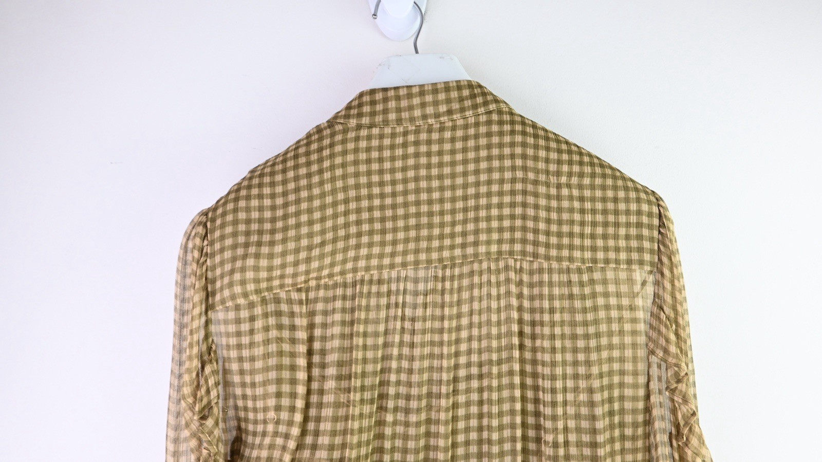 Shona Joy “Eleonora”drawstring Frill midi dress in Olive size UK12