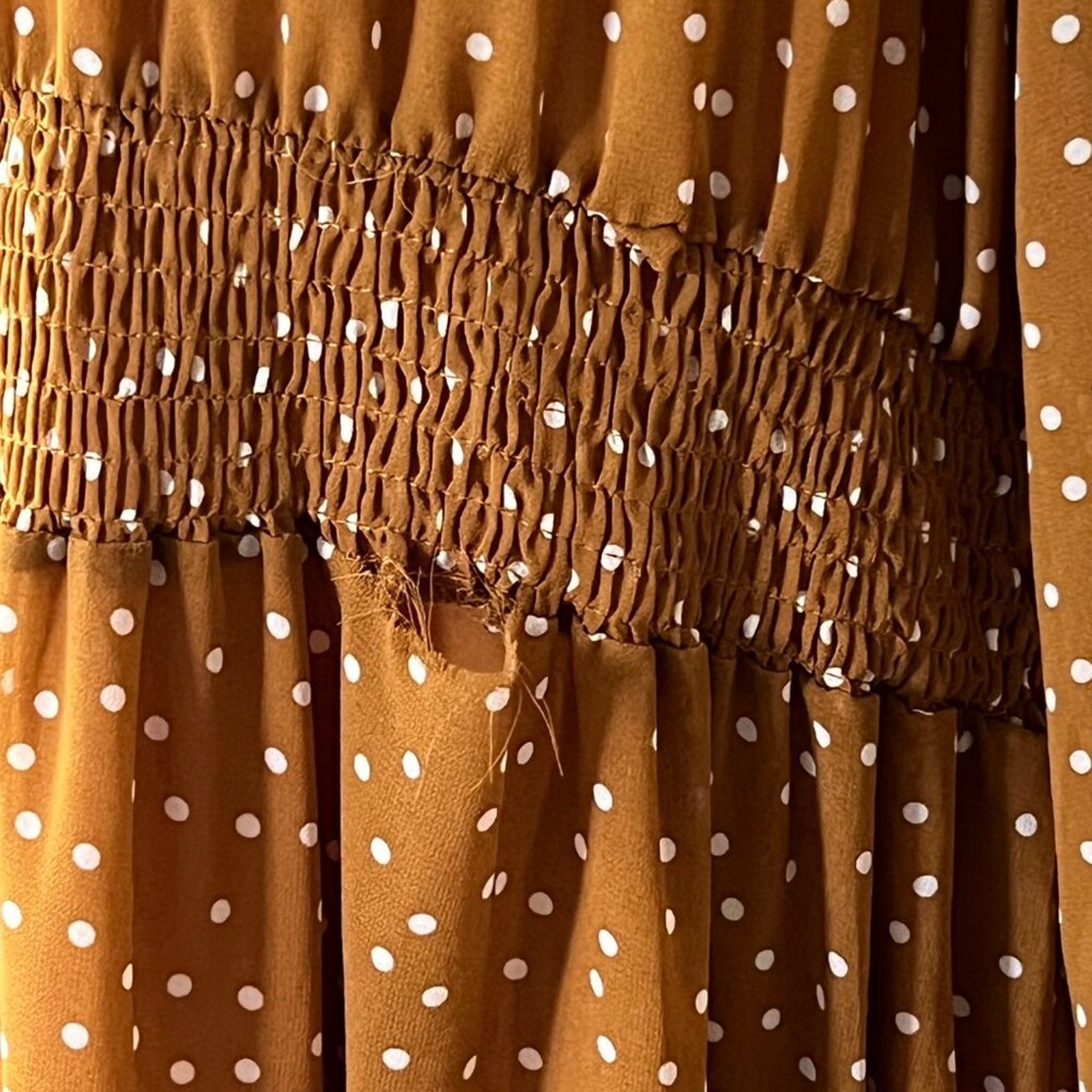Plus Size Fall Maxi Dress 18 Boho 3X Embroidered Long Polka Dot Elastic waist
