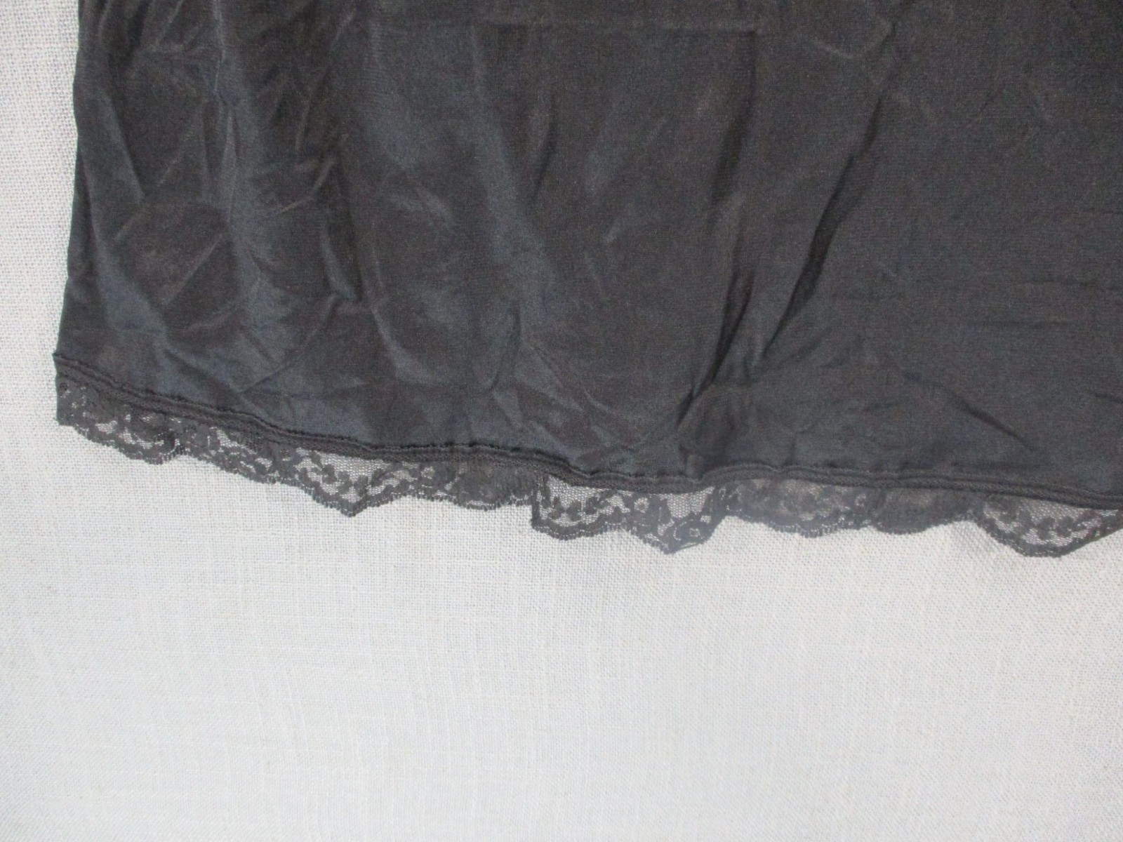 Black Lace Whimsy Goth Overlay Lace Slip Dress W/ Adjustable Straps Midi Length