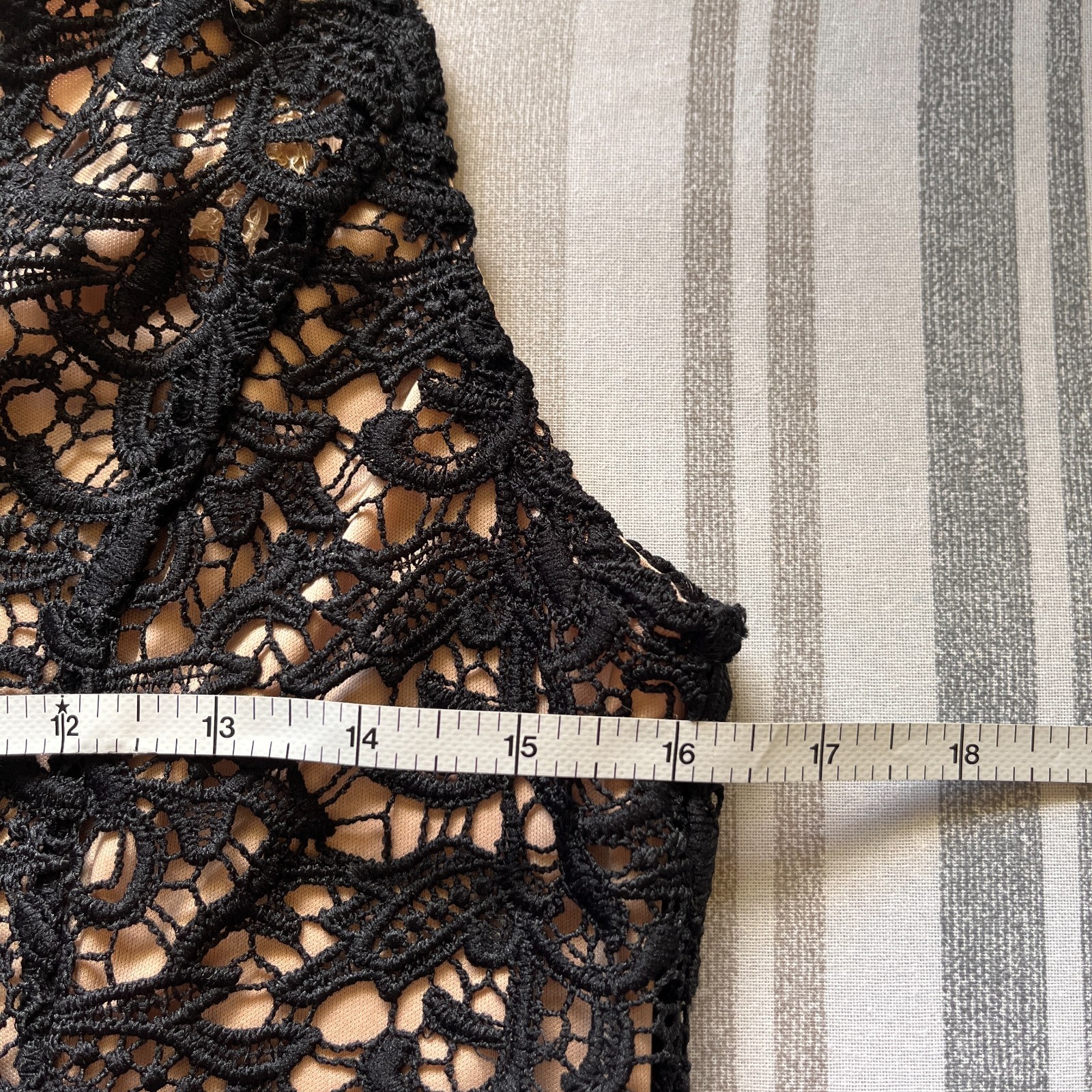 Whimsigoth Dark Boho Sexy Club Lace Black Dress M V Plunge Neck Vamp Indie Fairy