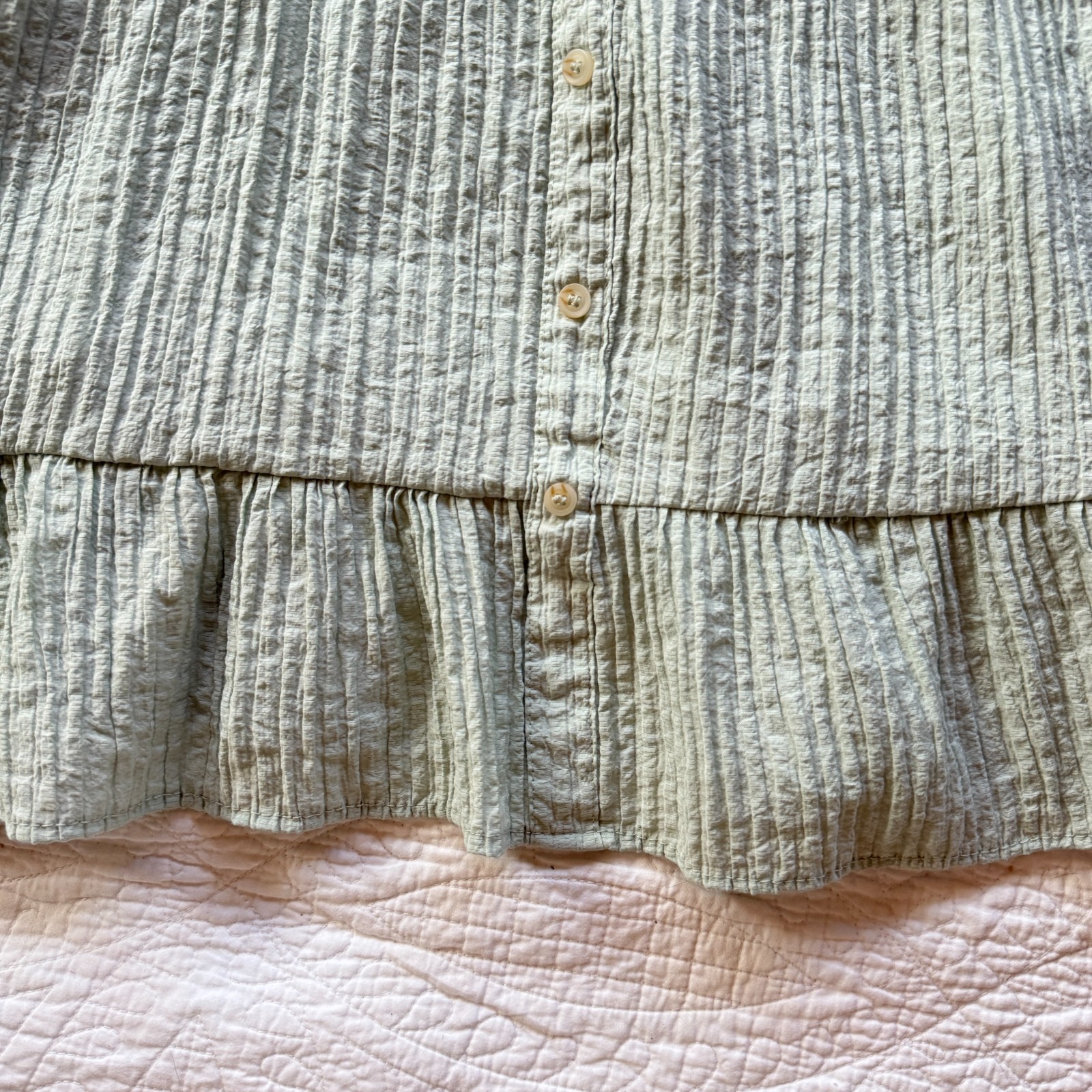 By The River Sage Green Tiered Midi Dress Size S Cottagecore Prairie Regencycore