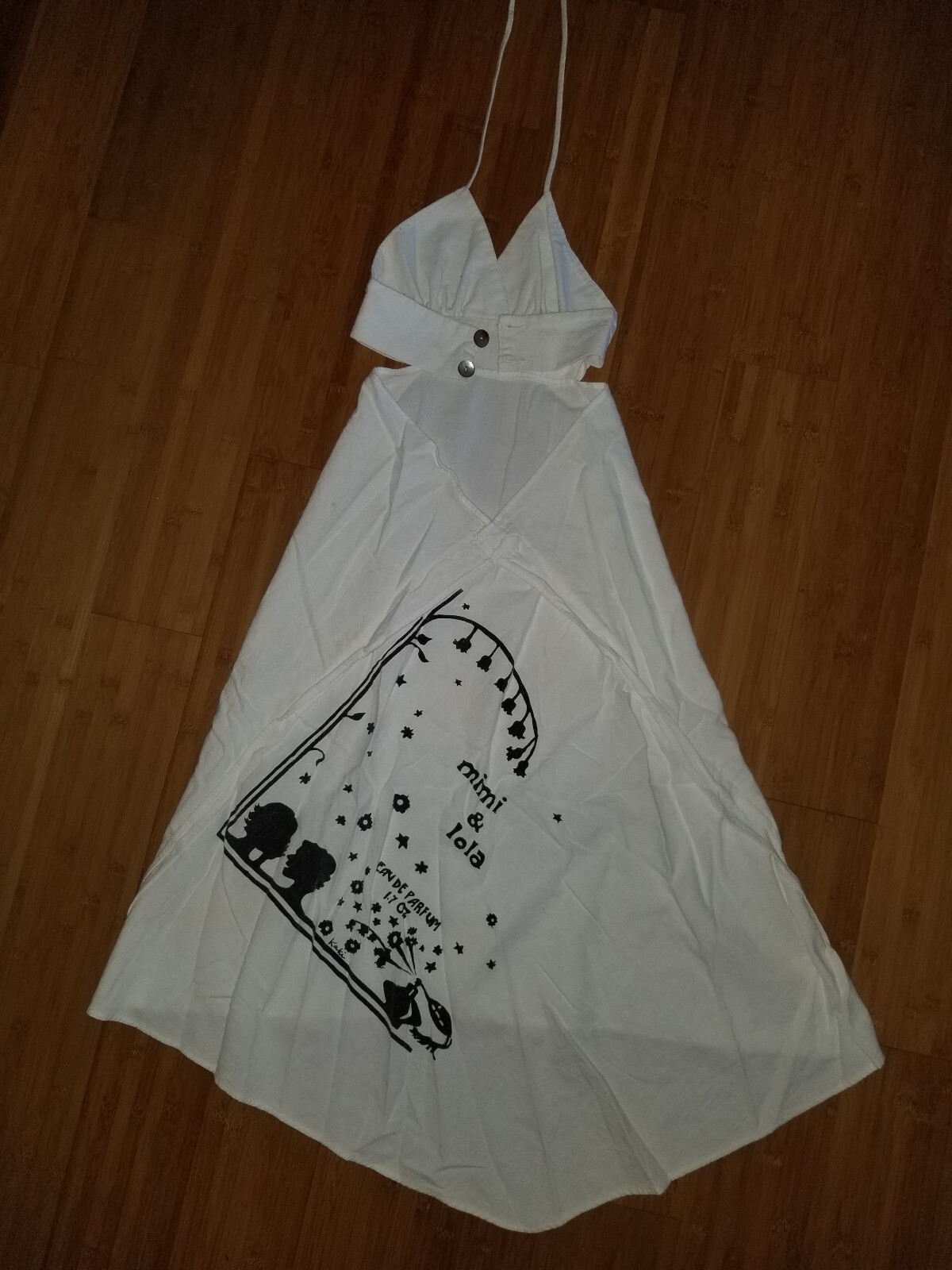 Candice Held Unique White Flour Sack Mimi & Lola Dress, XS