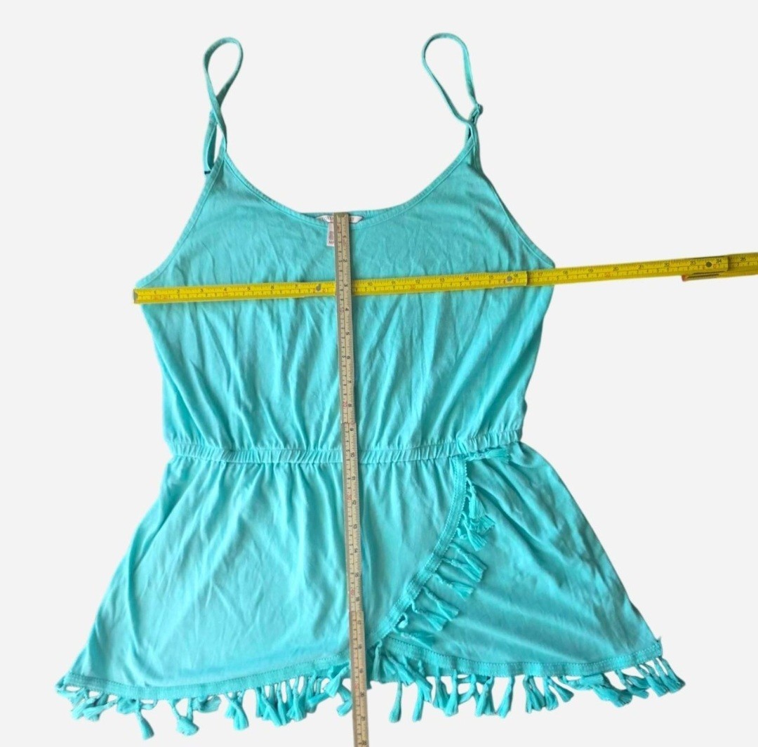 Victoria’s Secret Turquoise Tassel Trim Sleep Romper Size M