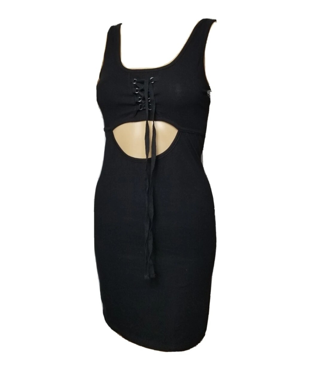 Bozzolo Womens Dress Black Cotton Spandex Size Medium