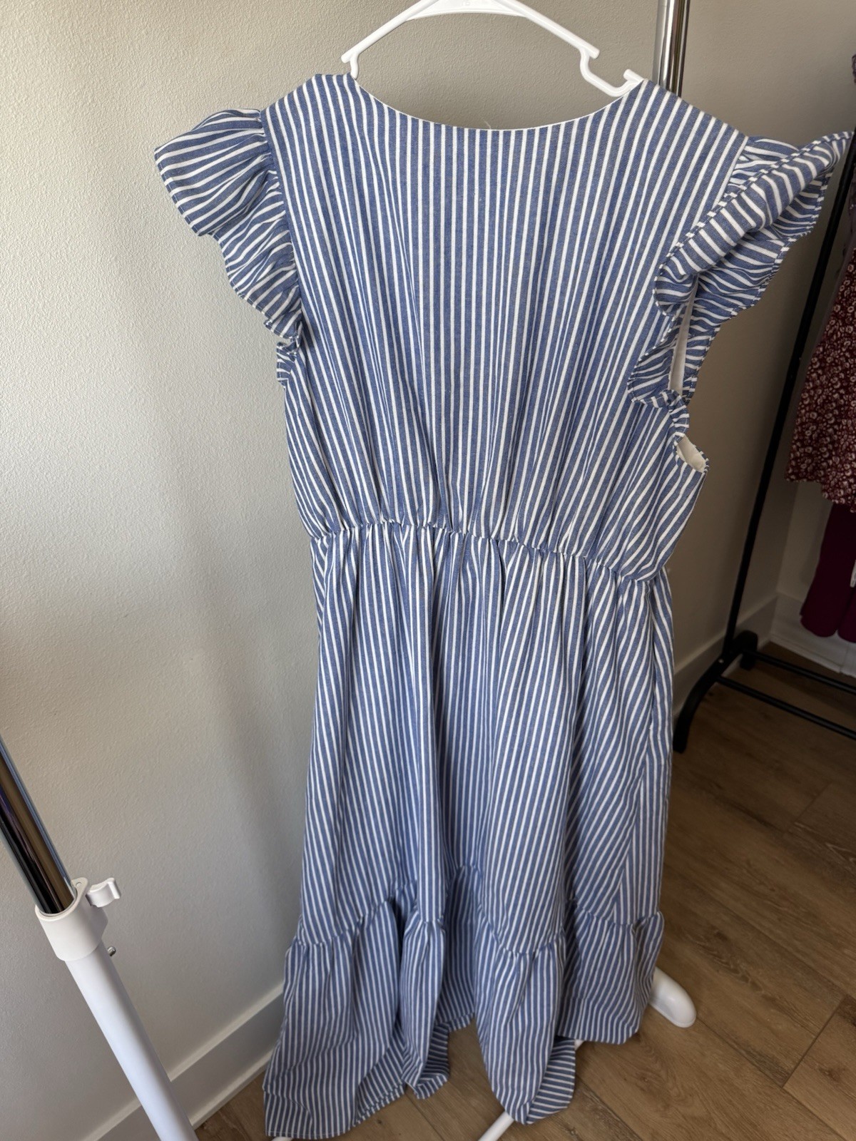 Sugarlips Sandy Striped Evianna Flutter Maxi Dress Size XL new with tags