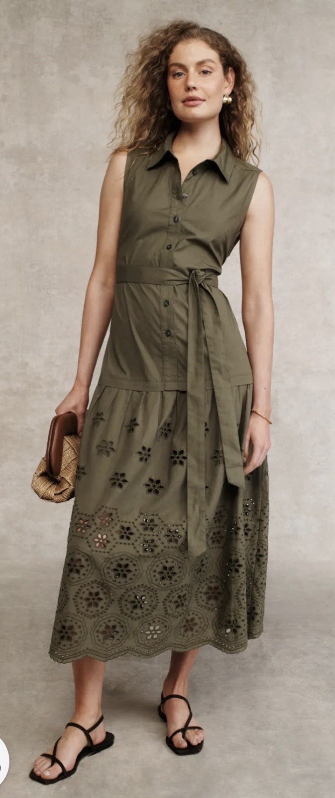 Tanya Taylor Green Bailey Dress Size 2 MSRP $495 hole bottom right hem-see pics