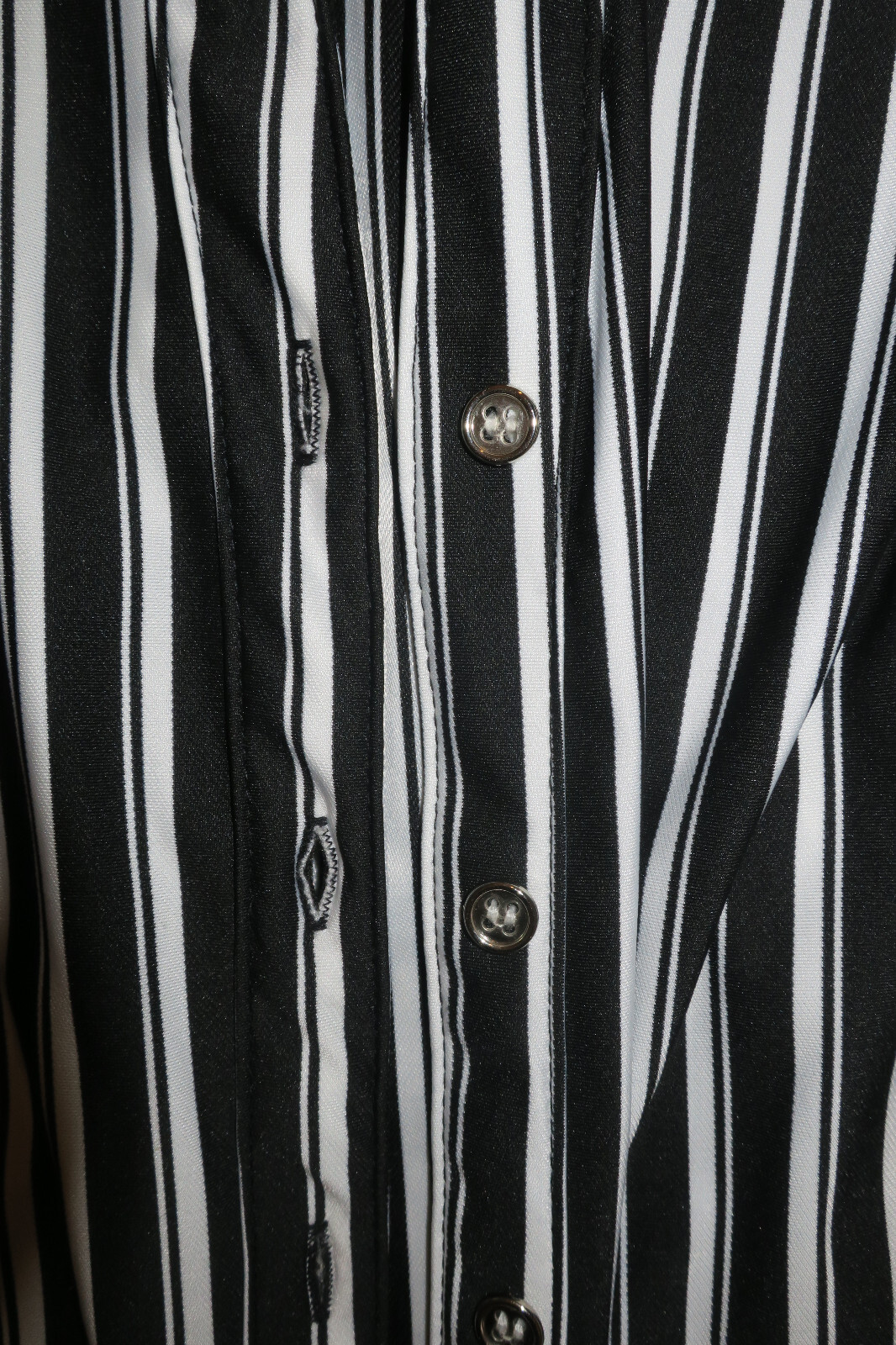 S 6❤️ MILE GABRIELLE ❤️ MIDI 35″ Length SHIRT Dress Fancy STRIPED Sleeve NO BELT