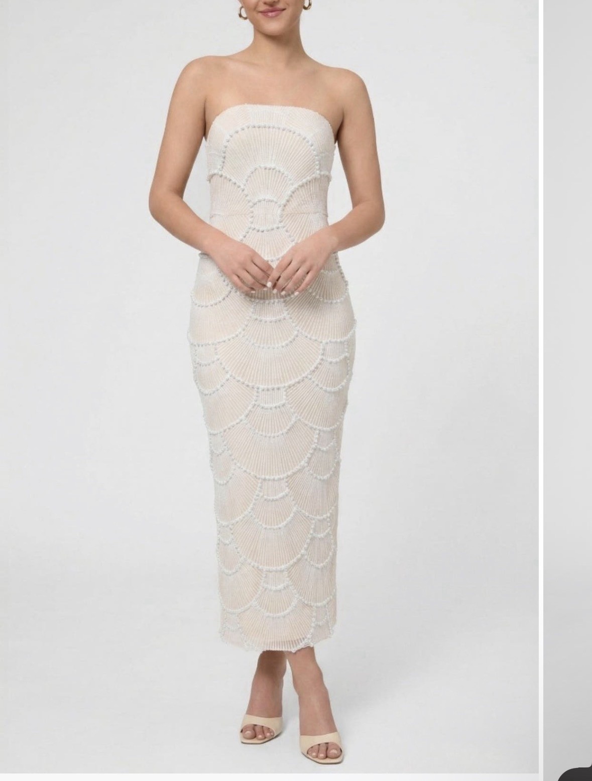New Rachel Roy Women’s Gaia Faux-Pearl Beaded Maxi Dress Size Xs