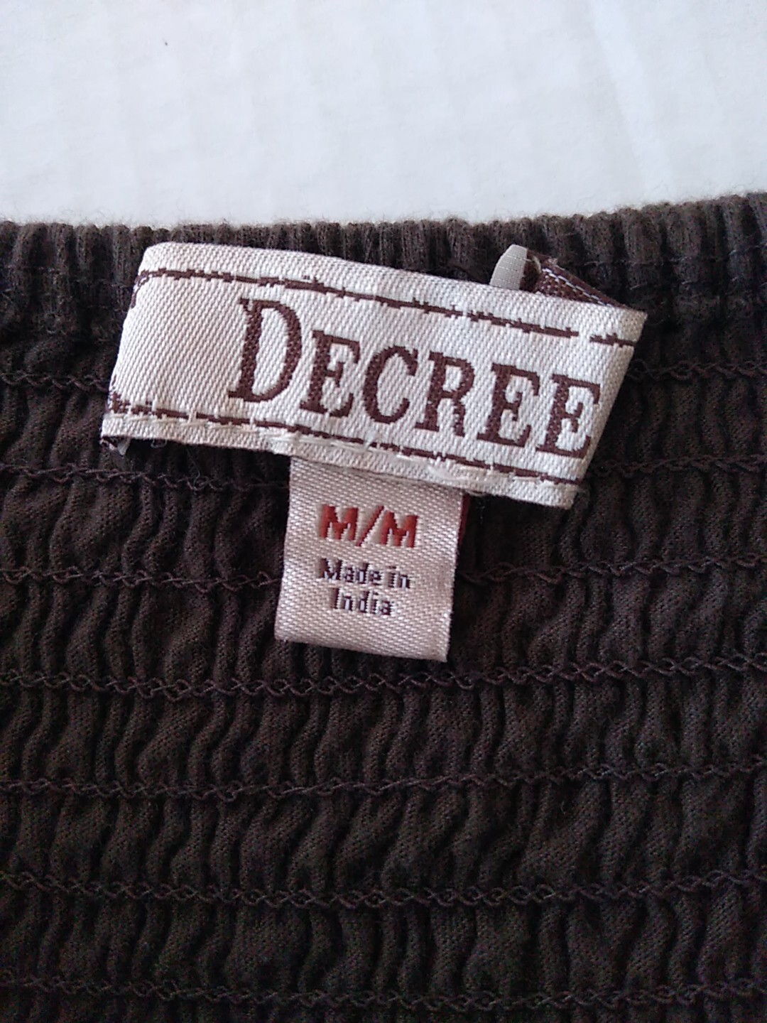 Decree Sundress Womens Size Medium Halter Tie Top Maxi Dress Brown Cotton Boho