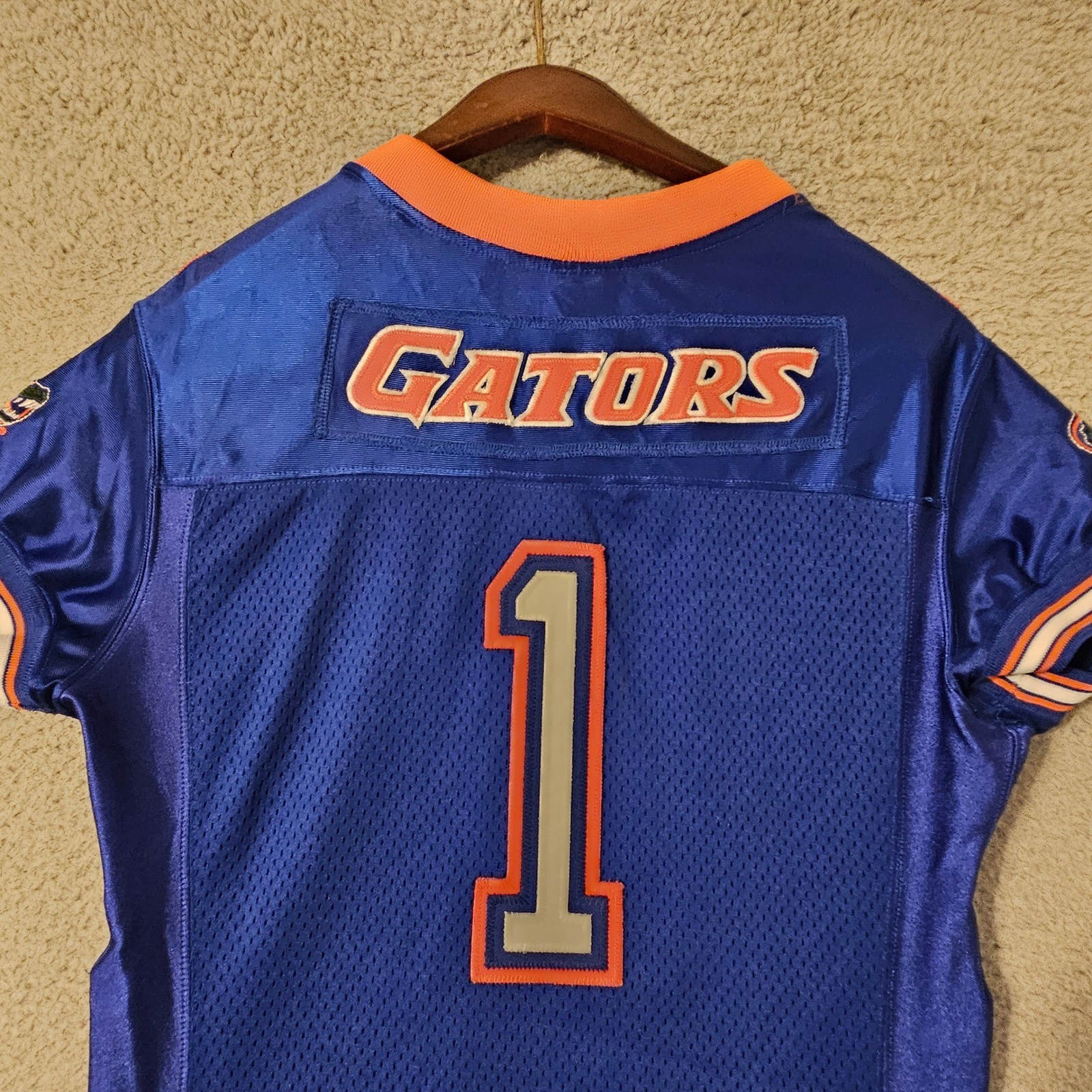 Fergo Florida Gators Collegiate Jersey Dress Blue Orange Womens XL Lace Up Side