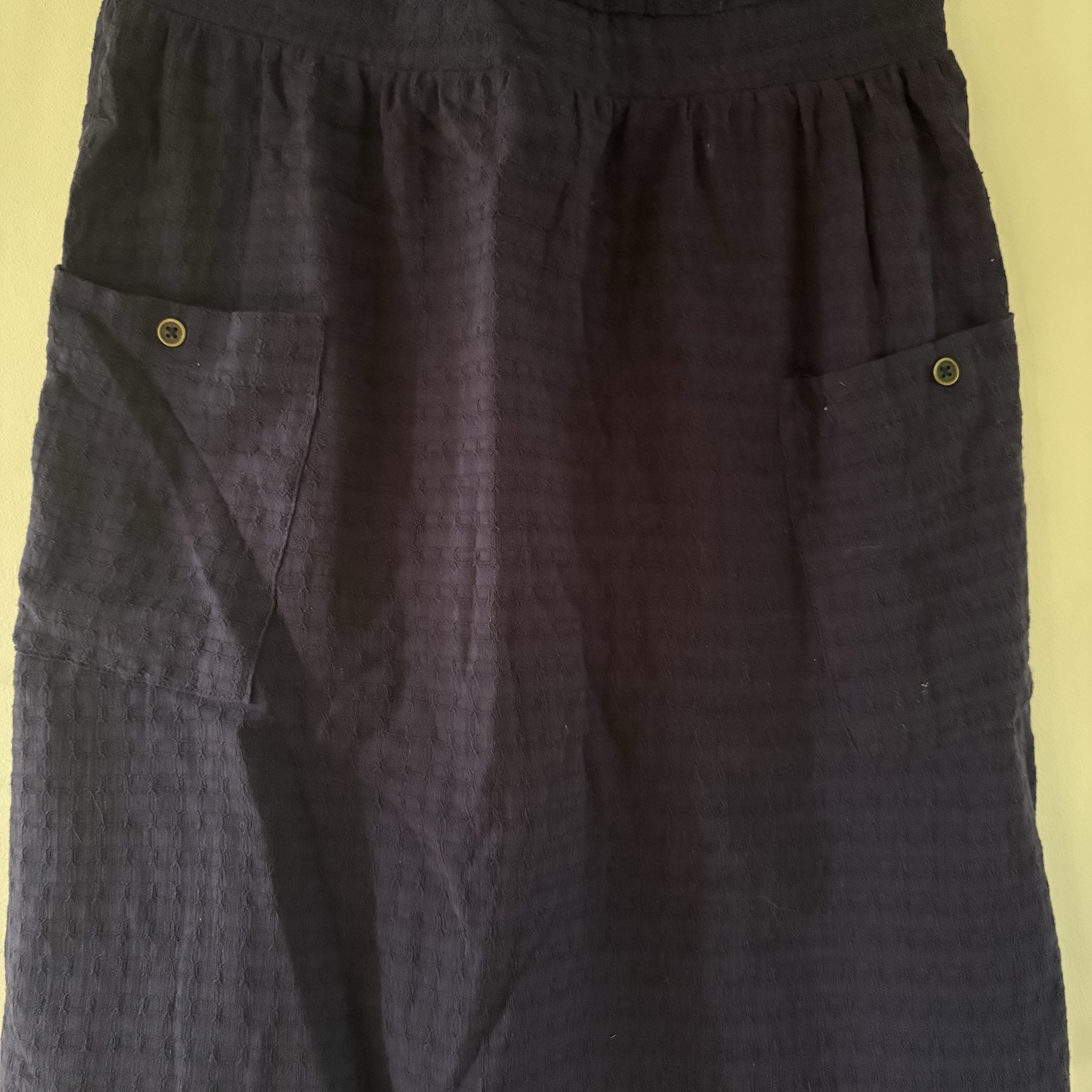 Universal Thread Women’s Blue Solid 100% Cotton Square Neck Lined dress S