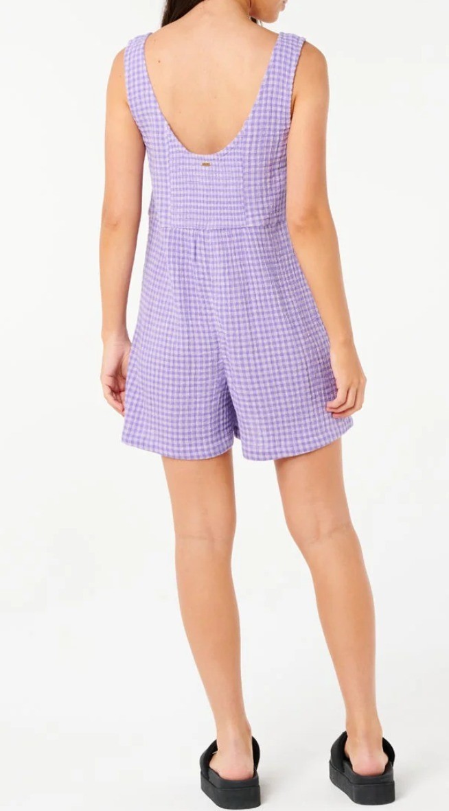 RIP CURL PREMIUM SURF CHECK Women’s Romper – Purple – Medium – NWT