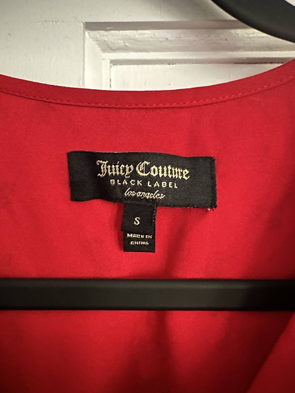 Juicy Couture Black Label Red Printed Dress Women’s Small Excellent Condition
