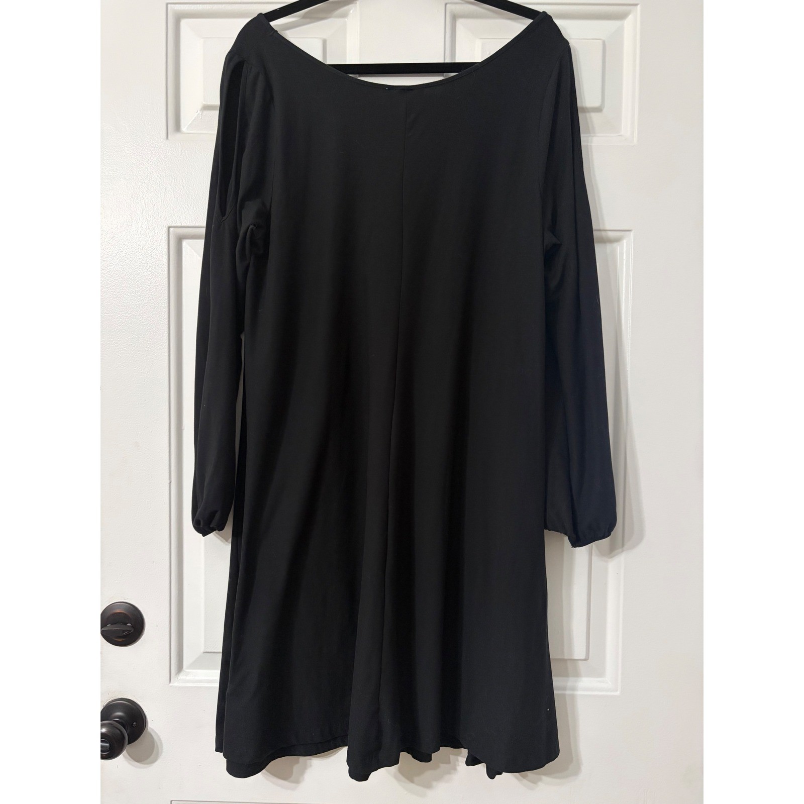 Allison Brittney | Black Cold Shoulder Embroidered Floral Dress | Plus Size ||