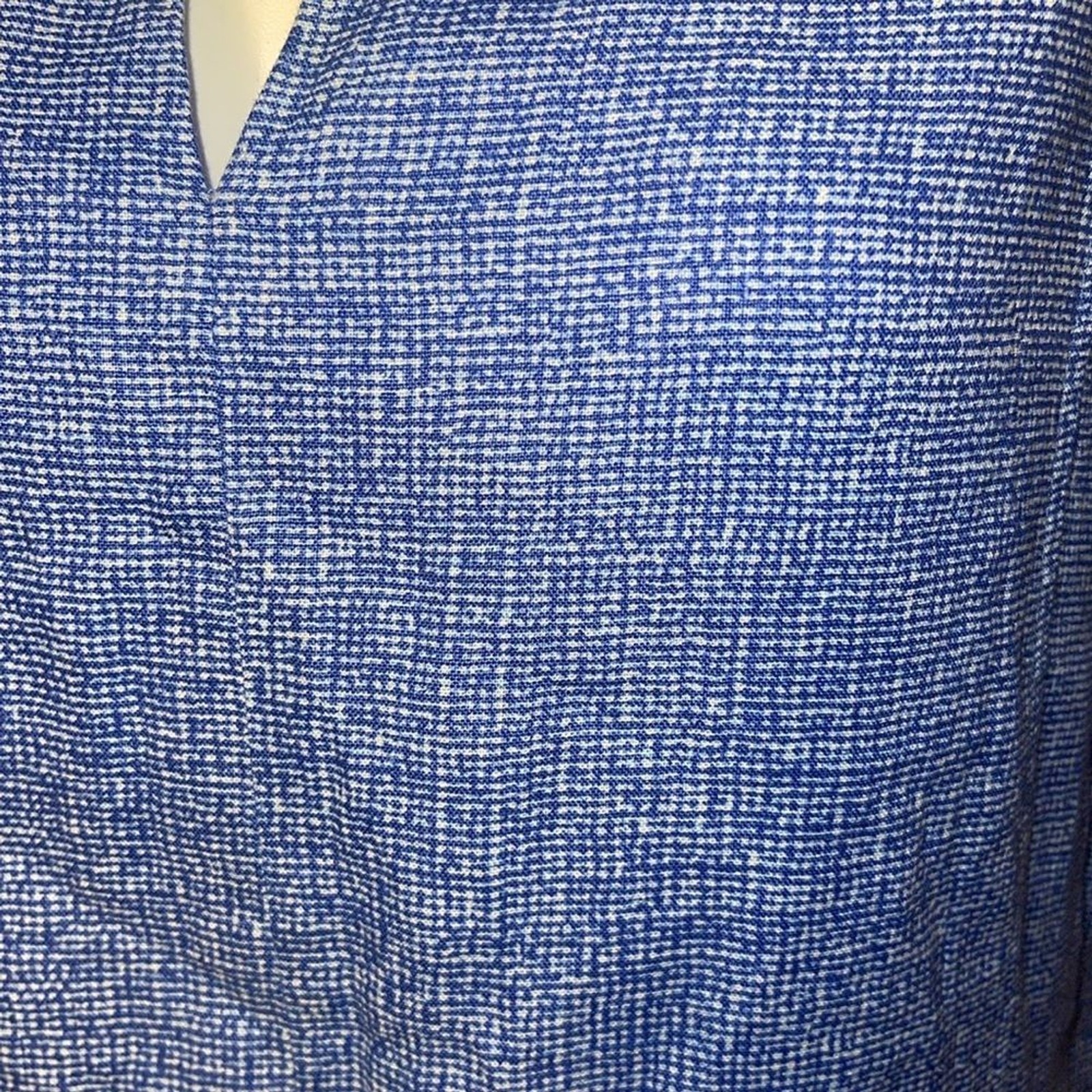 J.McLaughlin Linen Split Round Neck Sleeveless Besom Front Pocket Shift Dress. M
