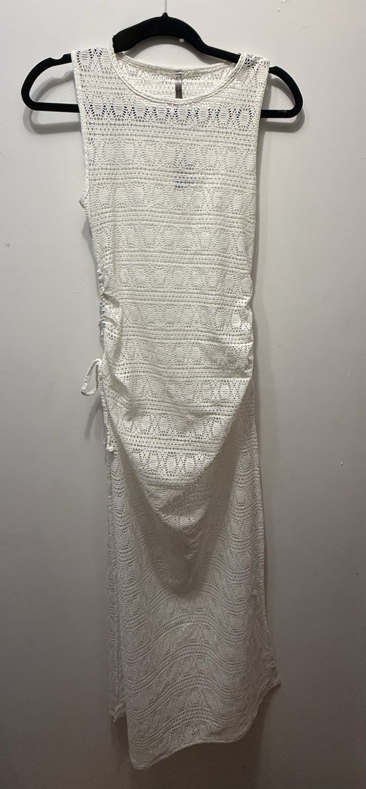 refuge White Crochet Maxi Swim Cover Up Dress
