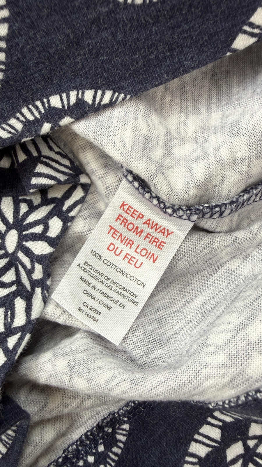 Hatley Dress Womens Medium Blue A-Line Shift V-Neck 3/4 Sleeve Geometric Print