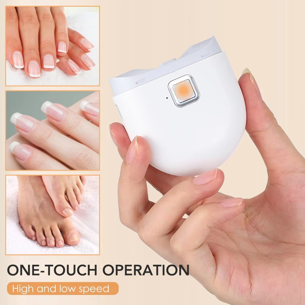 Electric Automatic Nail Clipper Manicure Trimmer White 1PC