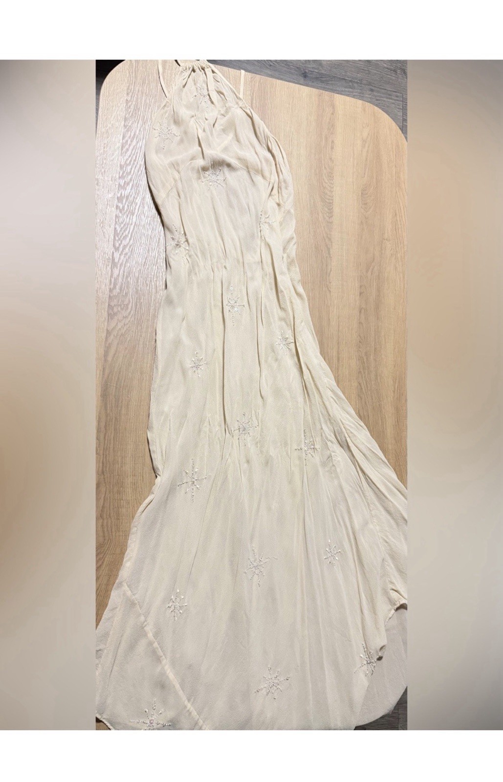 Vintage Victoria’s Secret Beaded 100 % Silk Halter Dress – Size XS