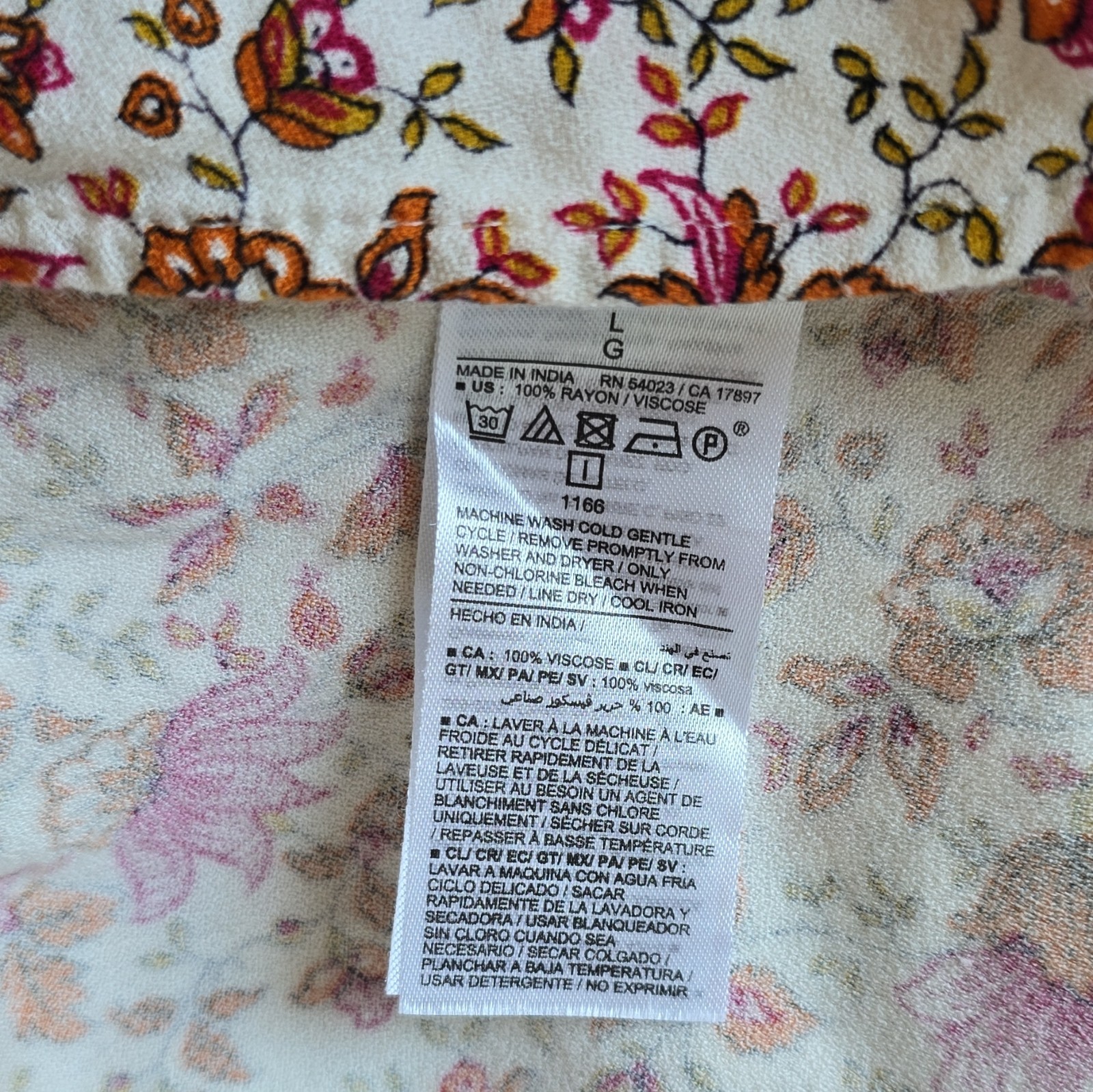 Old Navy Floral V-Neck Short Puff Sleeve Shift Dress Knee Length Size L