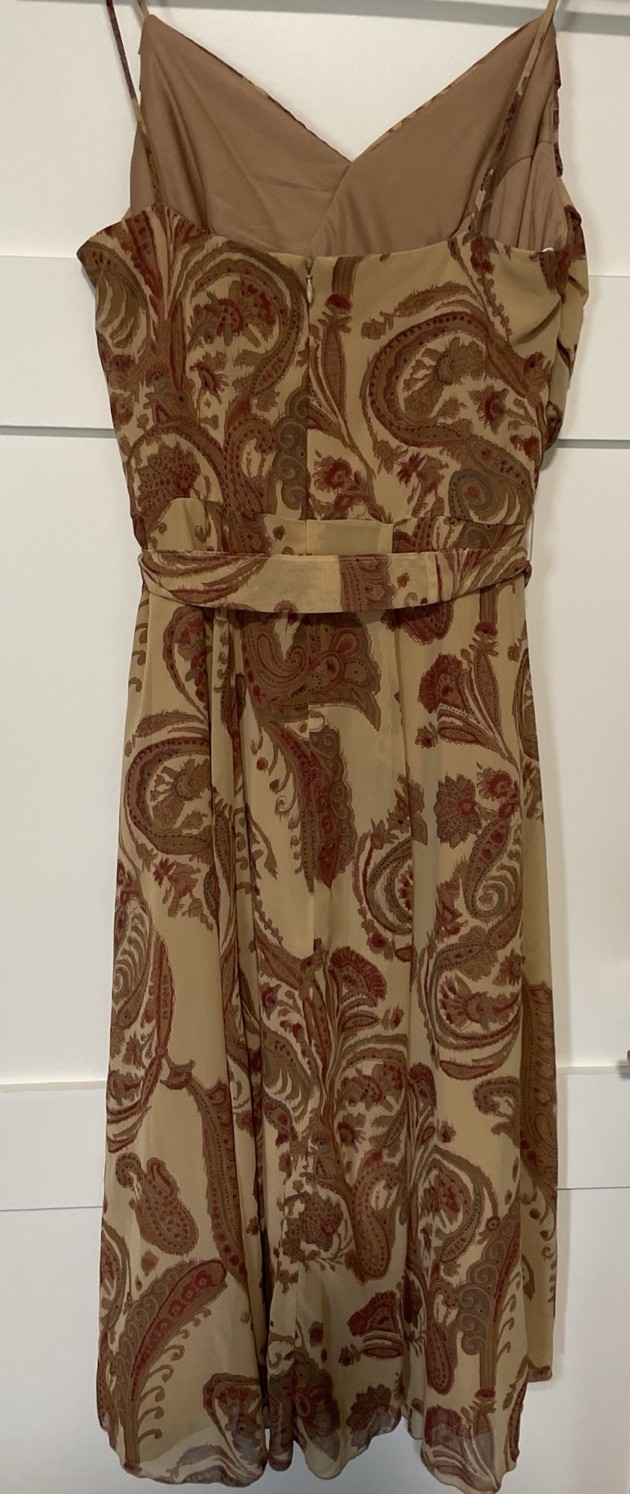 Rabbit Rabbit Rabbit Fit Flare Spaghetti Strap Dress Sz 8, 34″ Chest, 37″ Long